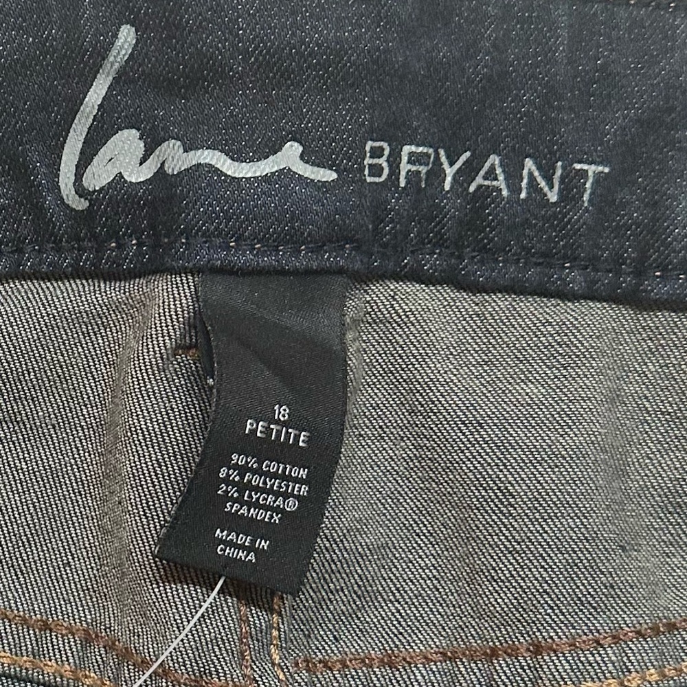 Lane Bryant Dark Indigo Bootcut Stretch Jeans Petite Size 18P - Picture 2 of 9